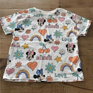Zara Disney Minnie Mouse Kids T-Shirt Multicolor Print size 4-5 years